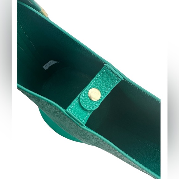 Foley & Corinna Flowerbed Creek Drum Bag Green Round Bottom Bucket Bag - NWT - Picture 4 of 8